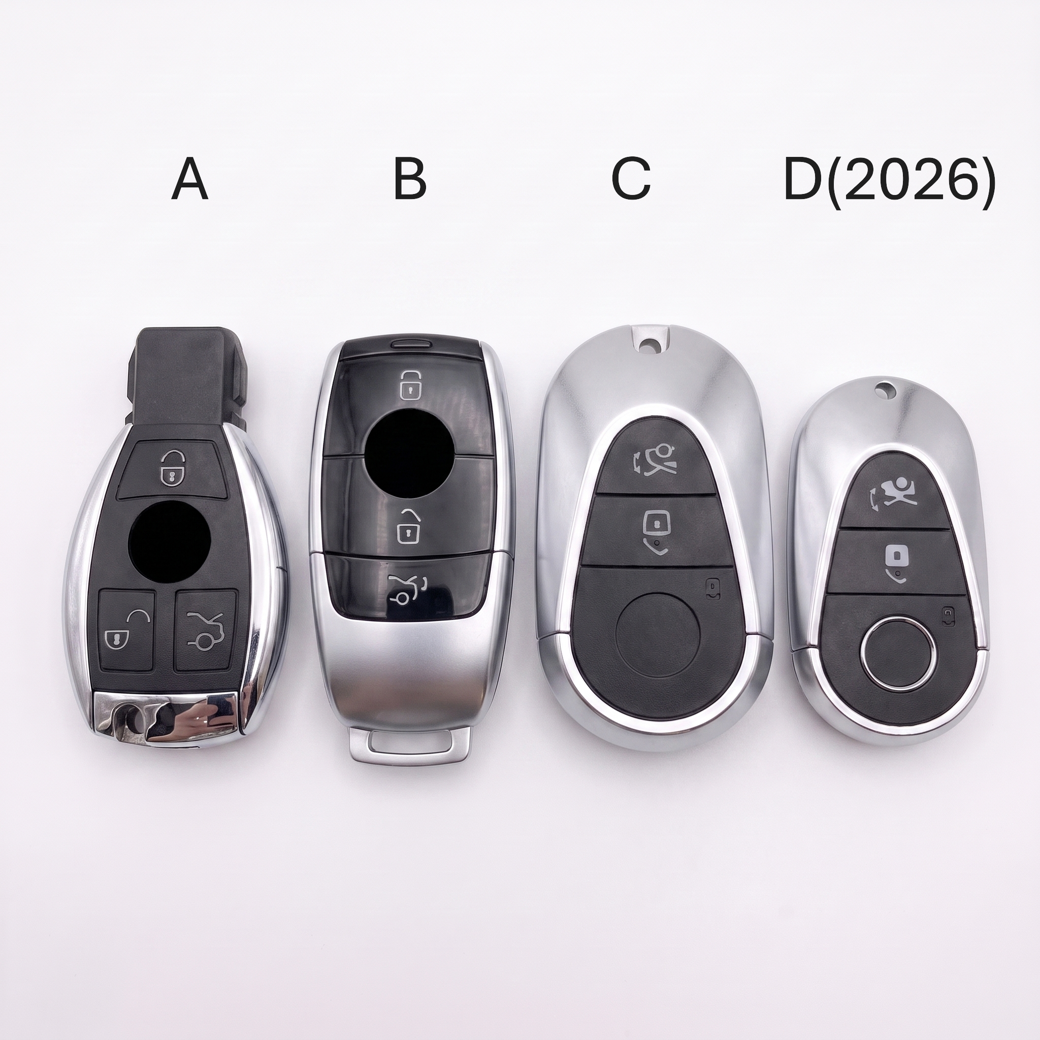 Husa Cheie Auto Mercedes Chrome 2